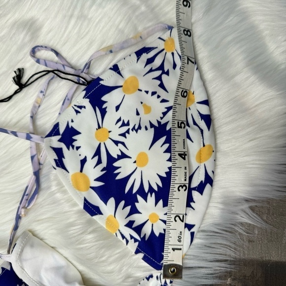 NWOT Rachael Pally Daisy Print Triangle Bikini Top size Large - Picture 3 of 7
